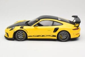 Porsche 911 991.2 GT3 RS Jaune Weissach Package Platinum Wheels Minichamps 1:18 155068221 Métal Moulé — image 3 sur 6