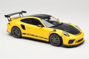 Porsche 911 991.2 GT3 RS Jaune Weissach Package Platinum Wheels Minichamps 1:18 155068221 Métal Moulé — image 4 sur 6