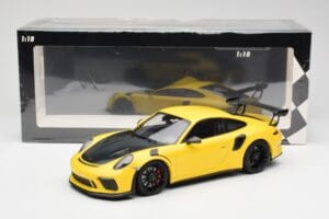 Porsche 911 991.2 GT3 RS Jaune avec Jantes Noires Minichamps 1:18 155068231 Métal Moulé — image 6 sur 6