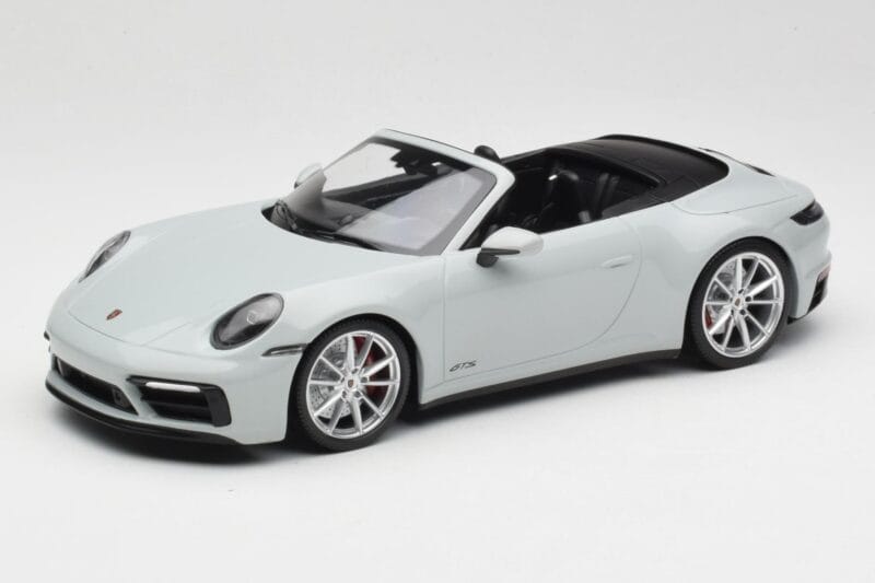Porsche 911 992 Carrera 4 GTS Cabriolet Gris Minichamps 1:18 155063034 Métal Moulé