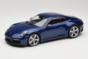 Porsche 911 992 Carrera 4S Blue Metallic Minichamps 1:18 153067327 Métal Moulé