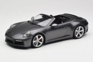 Porsche 911 992 Carrera 4S Cabriolet Agate Grey Metallic Minichamps 1:18 155067336 Métal Moulé