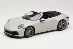 Porsche 911 992 Carrera 4S Cabriolet Gris Minichamps 1:18 155067335 Métal Moulé