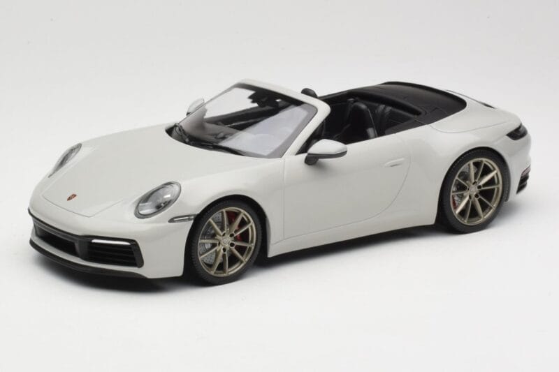 Porsche 911 992 Carrera 4S Cabriolet Gris Minichamps 1:18 155067335 Métal Moulé