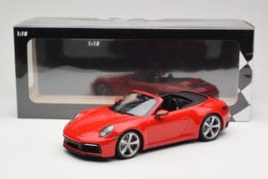 Porsche 911 992 Carrera 4S Cabriolet Rouge Minichamps 1:18 155067331 Métal Moulé — image 6 sur 6