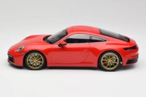 Porsche 911 992 Carrera 4S Guards Rouge & Roues Or Minichamps 1:18 153067328 Métal Moulé — image 3 sur 6