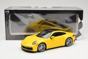 Porsche 911 992 Carrera 4S Jaune Minichamps 1:18 155067320 Métal Moulé — image 6 sur 6