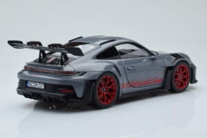 Porsche 911 992 GT3 RS Arctic Gris Pyro Rouge Norev 1:18 187350 Métal Moulé — image 3 sur 8