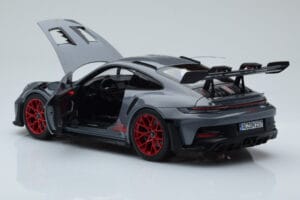 Porsche 911 992 GT3 RS Arctic Gris Pyro Rouge Norev 1:18 187350 Métal Moulé — image 5 sur 8