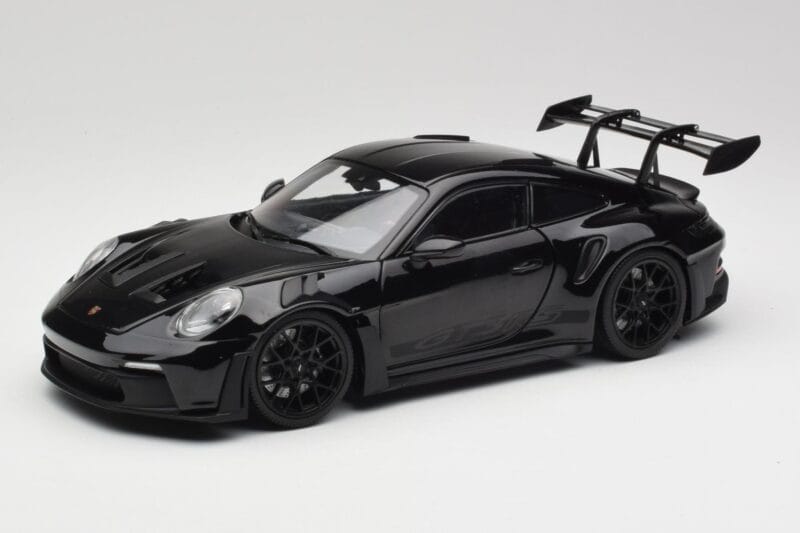 Porsche 911 992 GT3 RS Noir & Jantes Noires Concept Minichamps 1:18 911992003 Métal Moulé