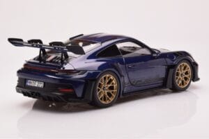 Porsche 911 992 GT3 RS Gentian Bleu Métallique Norev 1:18 187363 Métal Moulé — image 3 sur 8