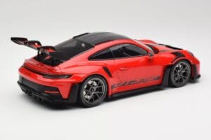 Porsche 911 992 GT3 RS Guards Rouge & Roues Argent Weissach Package Minichamps 1:18 153062246 Métal Moulé — image 2 sur 6