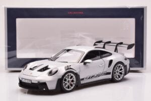 Porsche 911 992 GT3 RS Ice Gris Norev 1:18 187359 Métal Moulé — image 8 sur 8
