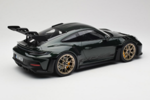 Porsche 911 992 GT3 RS Jet Green Metallic Black Norev 1:12 127532 Métal Moulé — image 2 sur 6