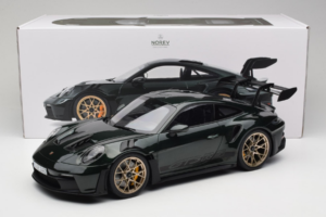 Porsche 911 992 GT3 RS Jet Green Metallic Black Norev 1:12 127532 Métal Moulé — image 6 sur 6