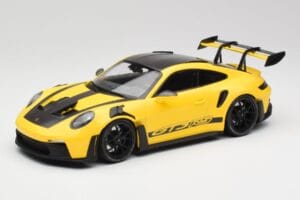 Porsche 911 992 GT3 RS Racing Jaune & Roues Noires Minichamps 1:18 153062245 Métal Moulé