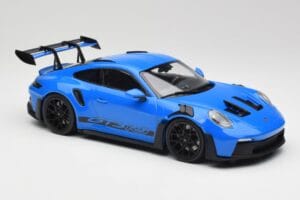 Porsche 911 992 GT3 RS Shark Bleu & Roues Noires Minichamps 1:18 153062233 Métal Moulé — image 4 sur 6