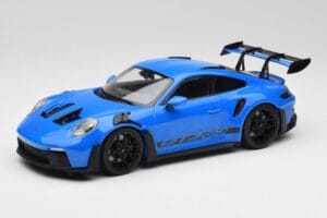 Porsche 911 992 GT3 RS Shark Bleu & Roues Noires Minichamps 1:18 153062233 Métal Moulé