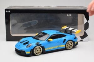 Porsche 911 992 GT3 RS Shark Bleu & Jaune Decor Concept Minichamps 1:18 911992001 Métal Moulé — image 8 sur 8