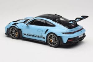 Porsche 911 992 GT3 RS Weissach Pack Gulf Blue Norev 1:18 187367 Métal Moulé — image 7 sur 8