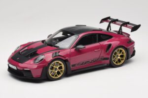 Porsche 911 992 GT3 RS Weissach Package Ruby Star Norev 1:18 187370 Métal Moulé