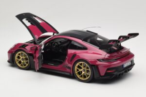 Porsche 911 992 GT3 RS Weissach Package Ruby Star Norev 1:18 187370 Métal Moulé — image 5 sur 8