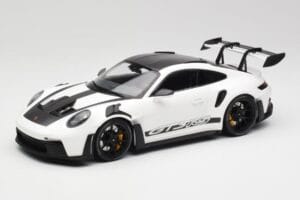 Porsche 911 992 GT3 RS Blanc & Roues Noires Minichamps 1:18 155062230 Métal Moulé
