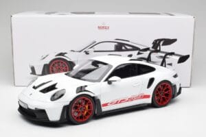 Porsche 911 992 GT3 RS Blanc & Pyro Rouge Norev 1:12 127530 Métal Moulé — image 6 sur 6