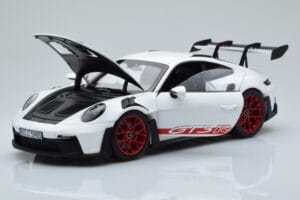 Porsche 911 992 GT3 RS Blanc Pyro Rouge Norev 1:18 187352 Métal Moulé — image 2 sur 8