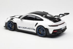Porsche 911 992 GT3 Weissach Package Blanc & Bleu Indigo Norev 1:18 187353 Métal Moulé — image 7 sur 8