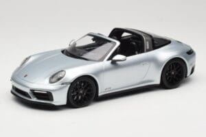 Porsche 911 992 Targa 4 GTS Argent Minichamps 1:18 155061061 Métal Moulé