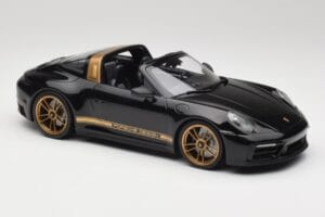 Porsche 911 992 Targa Porsche Design Noir & Or Concept Minichamps 1:18 PORSCHE001 Métal Moulé — image 4 sur 6