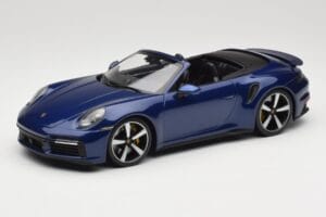 Porsche 911 992 Turbo S Cabriolet Blue Metallic Minichamps 1:18 155069081 Métal Moulé