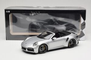 Porsche 911 992 Turbo S Cabriolet Argent Minichamps 1:18 155069082 Métal Moulé — image 6 sur 6