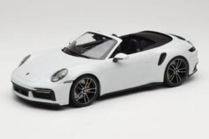 Porsche 911 992 Turbo S Cabriolet White Metallic Minichamps 1:18 155069080 Métal Moulé