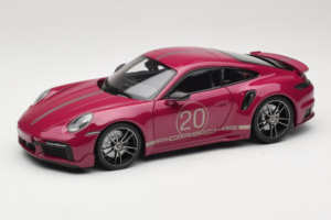 Porsche 911 992 Turbo S Coupe Sport Design Rouge Minichamps 1:18 113069075 Métal Moulé