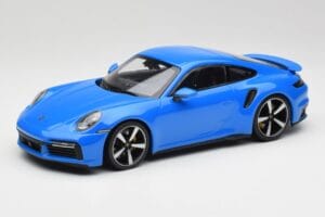 Porsche 911 992 Turbo S Gentian Bleu Minichamps 1:18 155069074 Métal Moulé