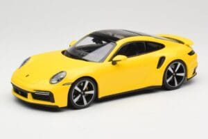 Porsche 911 992 Turbo S Jaune Minichamps 1:18 155069071 Métal Moulé