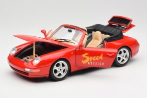 Porsche 911 993 Carrera Cabriolet Rouge Bburago 1:18 3090 Métal Moulé — image 2 sur 8