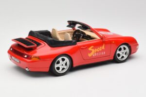 Porsche 911 993 Carrera Cabriolet Rouge Bburago 1:18 3090 Métal Moulé — image 3 sur 8