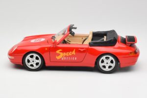 Porsche 911 993 Carrera Cabriolet Rouge Bburago 1:18 3090 Métal Moulé — image 4 sur 8