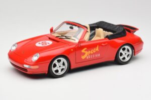 Porsche 911 993 Carrera Cabriolet Rouge Bburago 1:18 3090 Métal Moulé