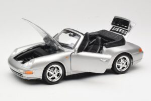Porsche 911 993 Carrera Cabriolet Argent Bburago 1:18 18-12039 Métal Moulé — image 2 sur 8