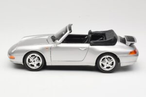 Porsche 911 993 Carrera Cabriolet Argent Bburago 1:18 18-12039 Métal Moulé — image 4 sur 8