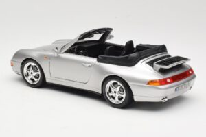 Porsche 911 993 Carrera Cabriolet Argent Bburago 1:18 18-12039 Métal Moulé — image 7 sur 8