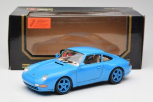 Porsche 911 993 Carrera Bleu Bburago 1:18 3060 Métal Moulé — image 8 sur 8
