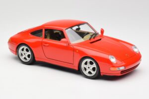 Porsche 911 993 Carrera Rouge Bburago 1:18 3050 Métal Moulé — image 6 sur 8