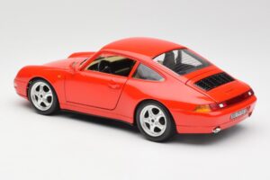 Porsche 911 993 Carrera Rouge Bburago 1:18 3050 Métal Moulé — image 7 sur 8