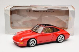 Porsche 911 993 Carrera Targa Rouge UT Models 1:18 27821 Métal Moulé — image 8 sur 8