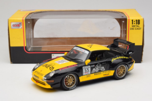 Porsche 911 993 GT2 #55 Noir & Jaune Anson 1:18 30325-W Métal Moulé — image 5 sur 6